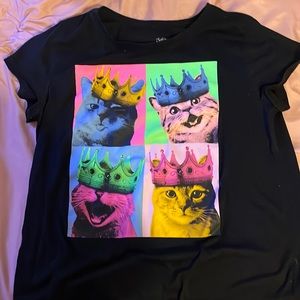 Cat shirt from Justice multi color 20/22 plus